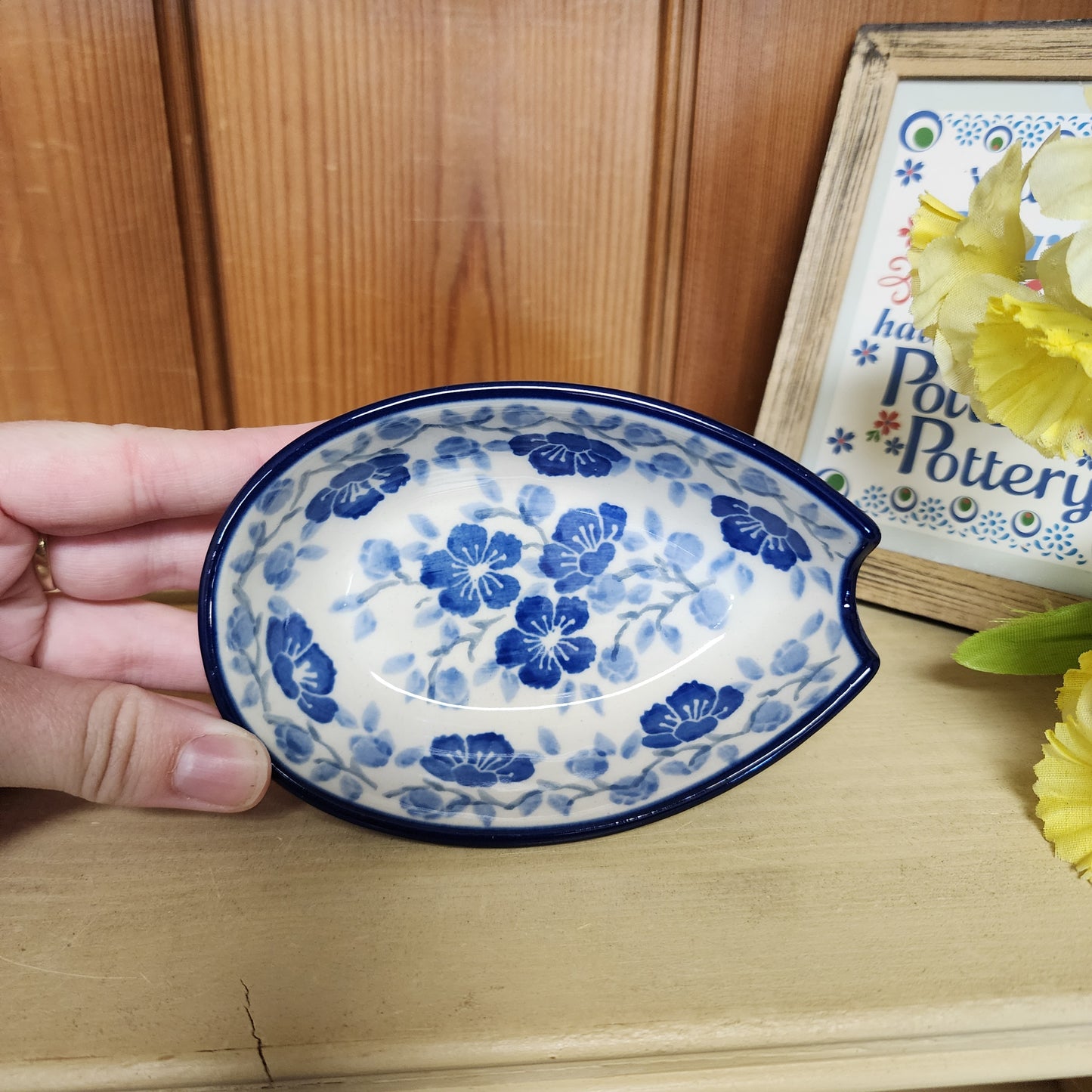 Spoon Rest ~ 3.25"W x 5"L 381-3428X Timeless Blue PF0526