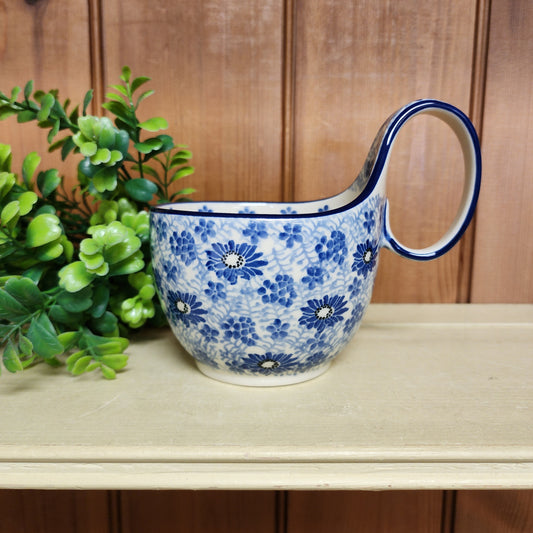 Bowl w/ Loop Handle   16 oz  845-2999X  Blue Dragonfly pf0526