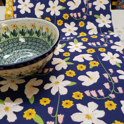 Runner ~ Bloom floral 72" x 13" cotton