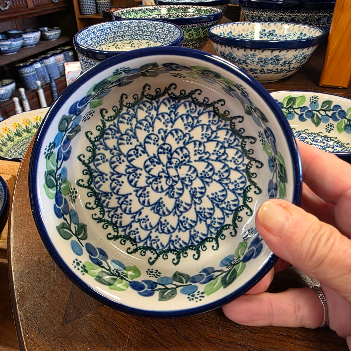 Bowl straight side  5"  365-1416X  Blue Berries pf0526
