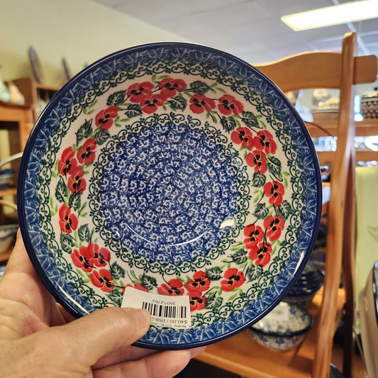Bowl   Nesting   6.5" W   2538X ~ Red Pansy