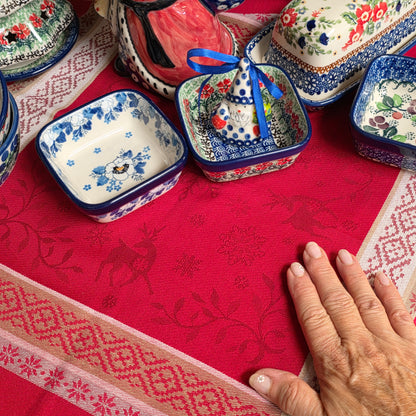 Napkin Red Jacquard (20")