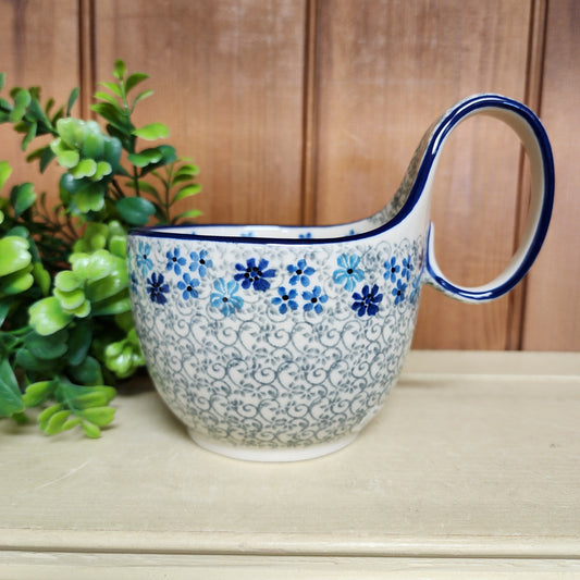 Bowl w/ Loop Handle   16 oz  845-2612X  Periwinkle pf0526