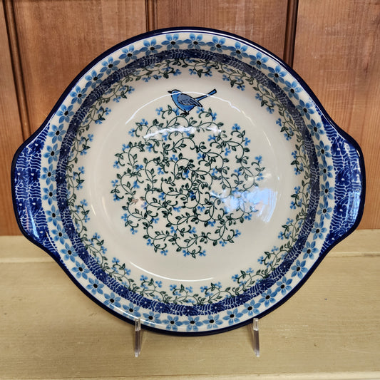 Baker ~ Round w/ Handles ~ 8"  1932X ~ Song Bird