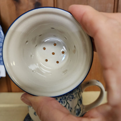 Mug w/Infuser and Saucer   12 oz.    2524X ~ Clover Fields