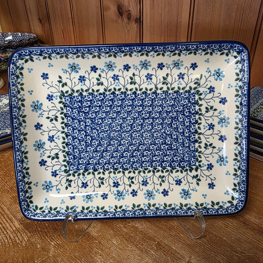 Platter Rectangular 9.5" x7"  111-2785X  Georgia Blue pf0526