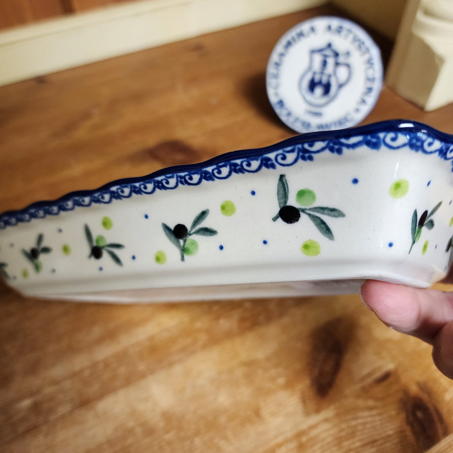 Tray Shallow ~ 9" x 4.5"    D15-2379X  Olive Branch pf0526
