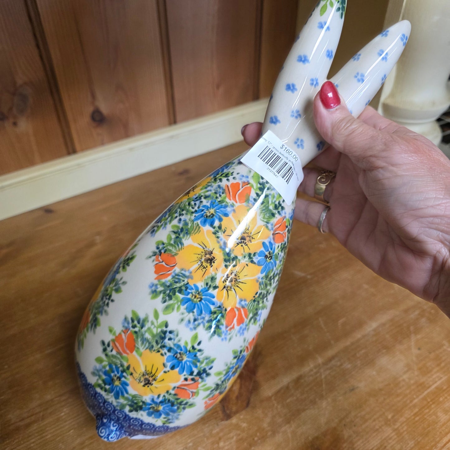 Bunny 12" / green butterfly yellow ears