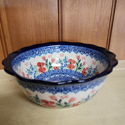 Bowl   Scalloped Edge   7"   3220X ~ Whimsical Garden