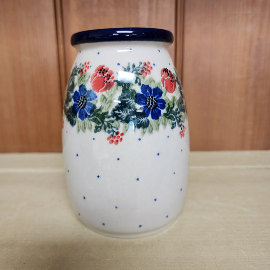 Vase ~ Milk Bottle Shape ~ 5"H 1535X ~ Garden Party