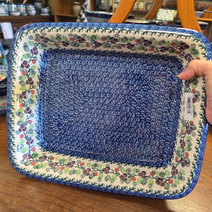 Baker   Rectangular w/Rim   Lasagna    11.25" x 13.75" 1418X ~ Burgandy Berry Blue