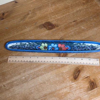 Olive Dish (13")  RBG bold flowers 127
