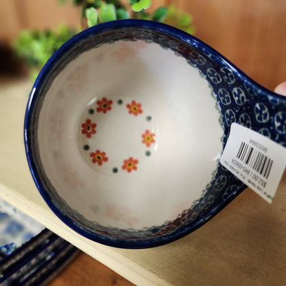 Bowl w/ Loop Handle   16 oz  845-0560X  Peach Spring Daisy pf0526