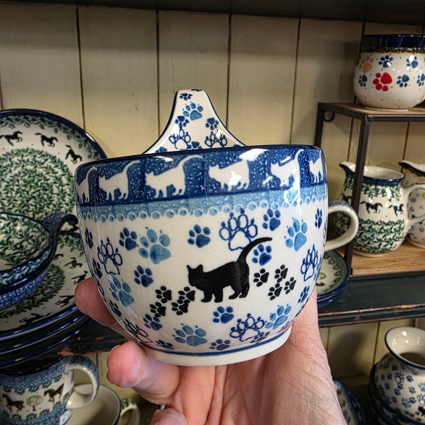 Bowl w/ Loop Handle   16 oz    1771X ~ Boo Boo Kitty