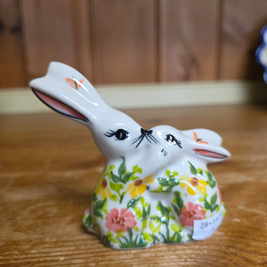 Kissing Bunnies Pink 3.5"H