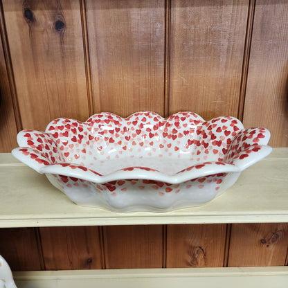 Baker / Bowl ~ Basket  Hearts 13"x10"x3"deep