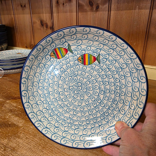 Plate   7.75"  086-2540X  Rainbow Fish pf0526