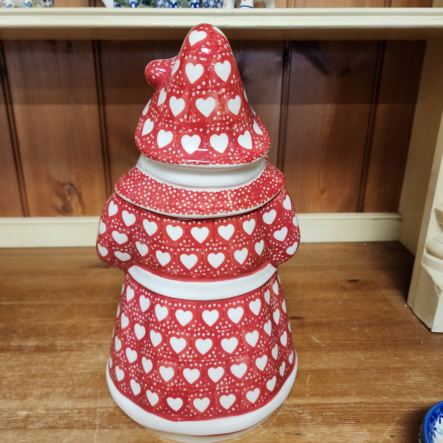 Santa Box Red Hearts semc