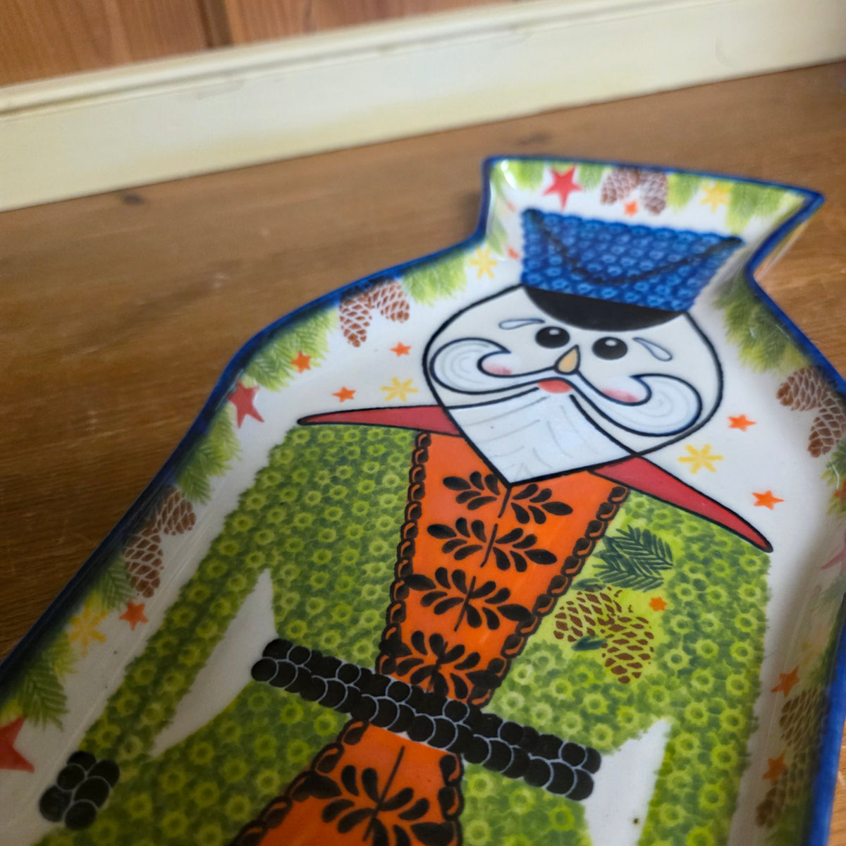Nutcracker Tray Green Coat 14"x6"