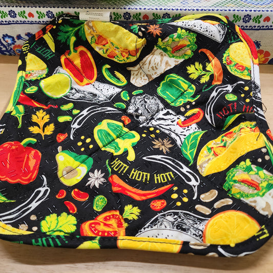 Cozy for Plate Tacos / black print