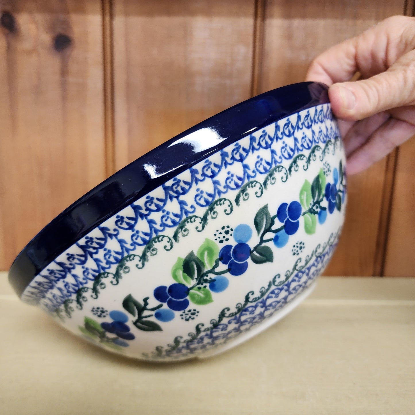 Bowl   Nesting   9" W    1416X ~ Blue Berries