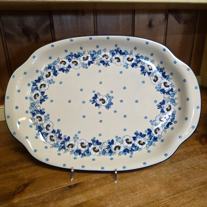 Platter   Oval   11.5" x 15.5"   2222X ~ Snow Poppy