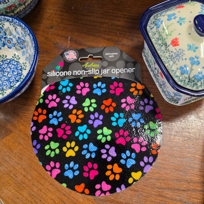 Silicone Jar Opener  Colorful paws / Silicone 6"