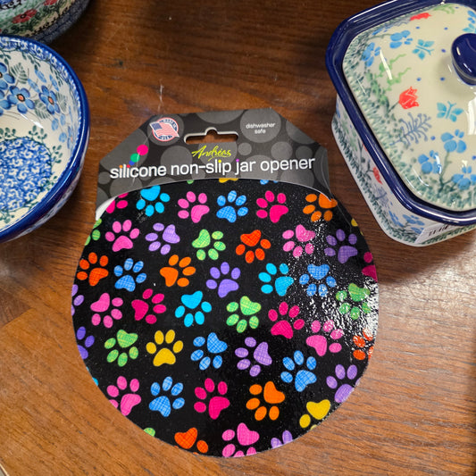 Silicone Jar Opener  Colorful paws / Silicone 6"