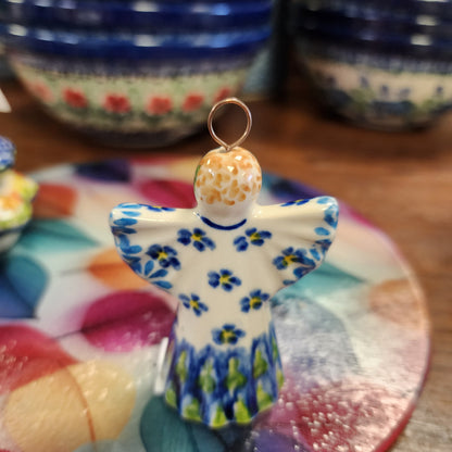 Angel ~ dot flowers 2.5" ornament