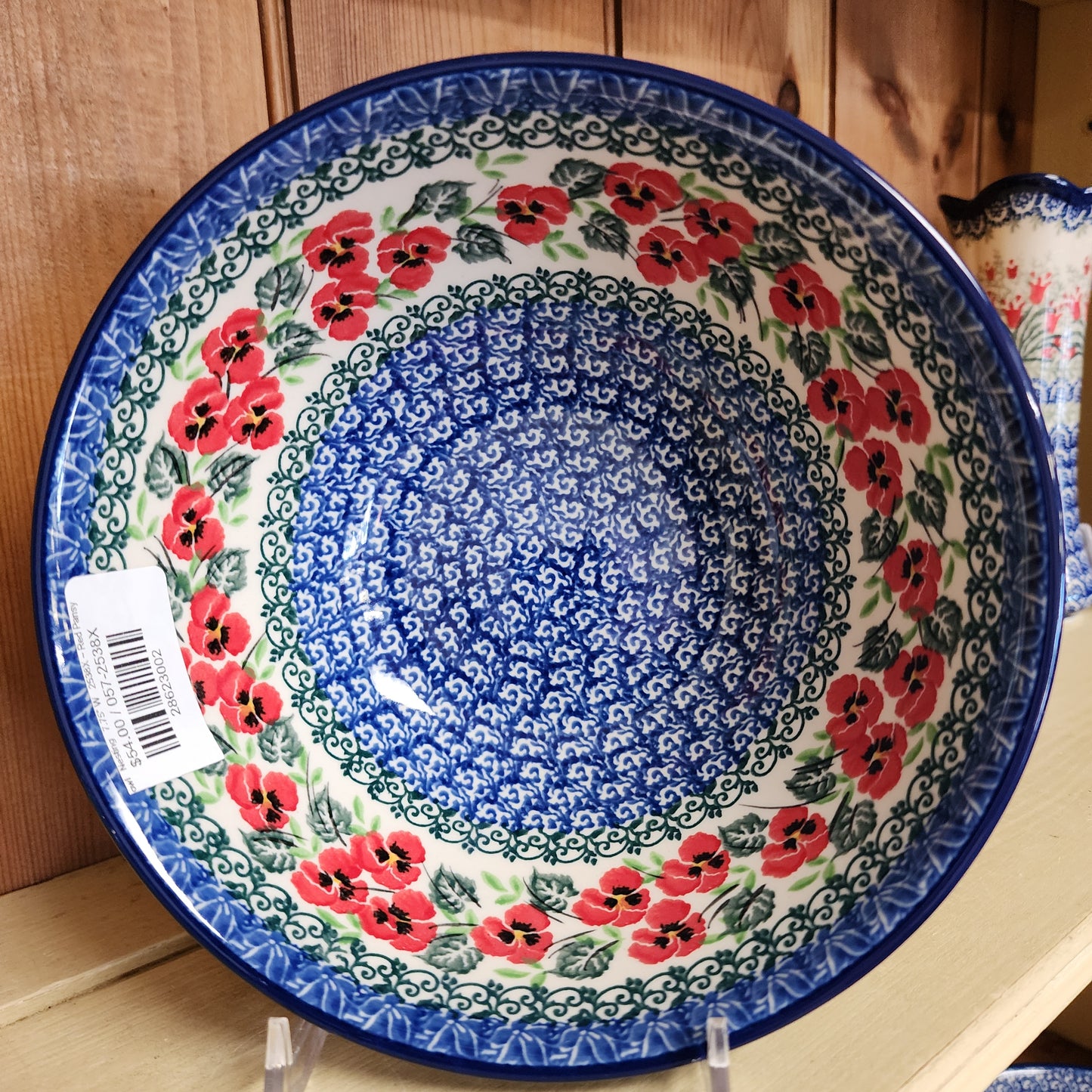 Bowl   Nesting   7.75" W   2538X ~ Red Pansy