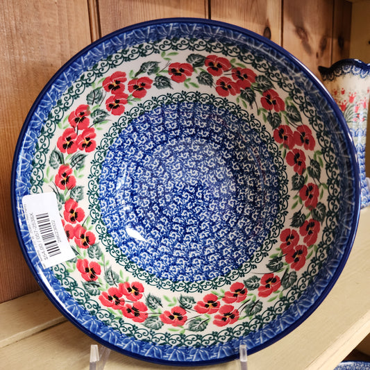 Bowl   Nesting   7.75" W   2538X ~ Red Pansy