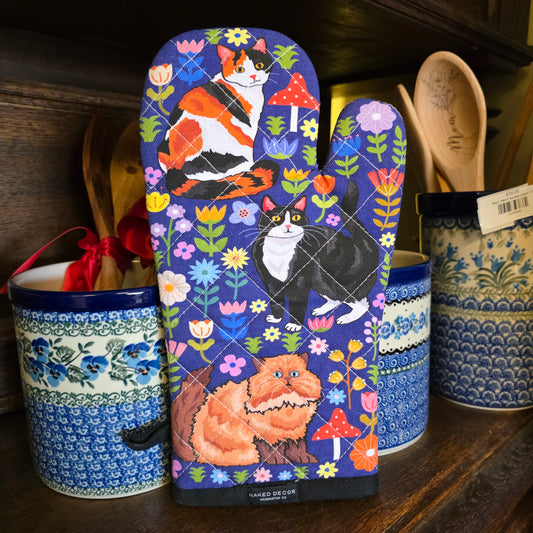 Mitt ~ Spring Kitty Cats Oven Mitt 