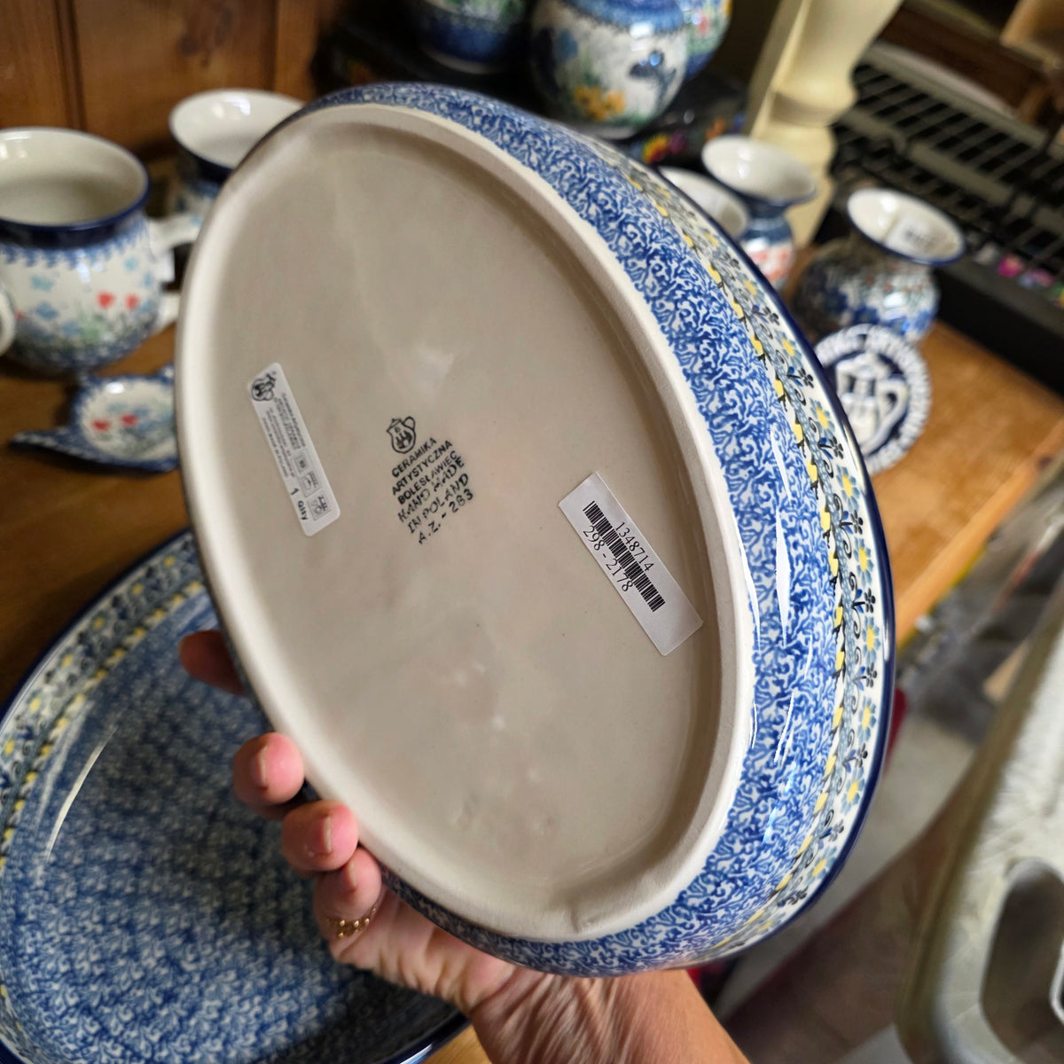 2 pc / 9.5" Oval Baker  & 12" Oval Baker 2178X Daisy Maize