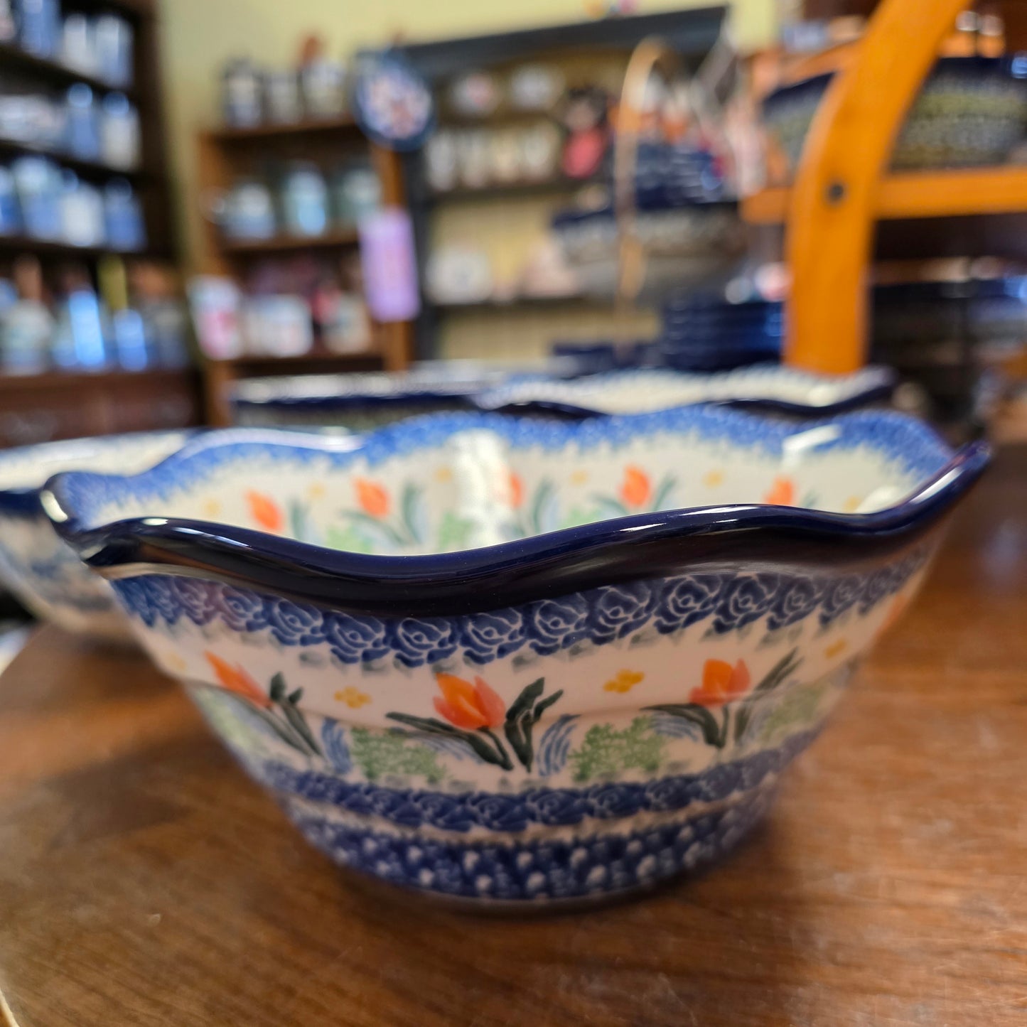 Bowl   Wavy Edge   Small  8" 691-3371X  Signs of Spring pf0526