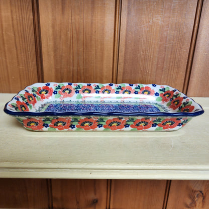Tray Shallow ~ 9" x 4.5"    D15-3219X  Danish Garden pf0526