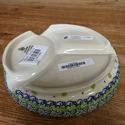 Divided Dish ~ 6.7" Round    D29-2379X  Olive Branch pf0526