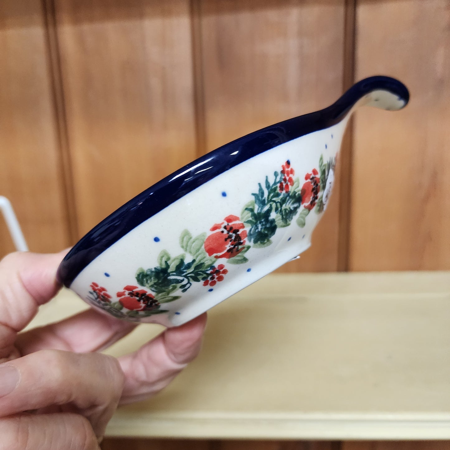 Condiment Bowl w/handle ~ 4.5" 1535X ~ Garden Party