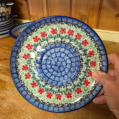 Berry Bowl w/ Saucer   8"W  470-1916X  Maraschino pf0526