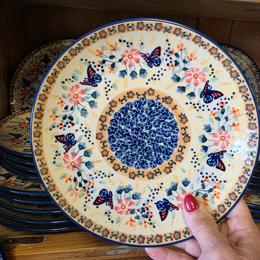 Plate ~ Sandwich 8.5"  Viktoria Butterfly wk73
