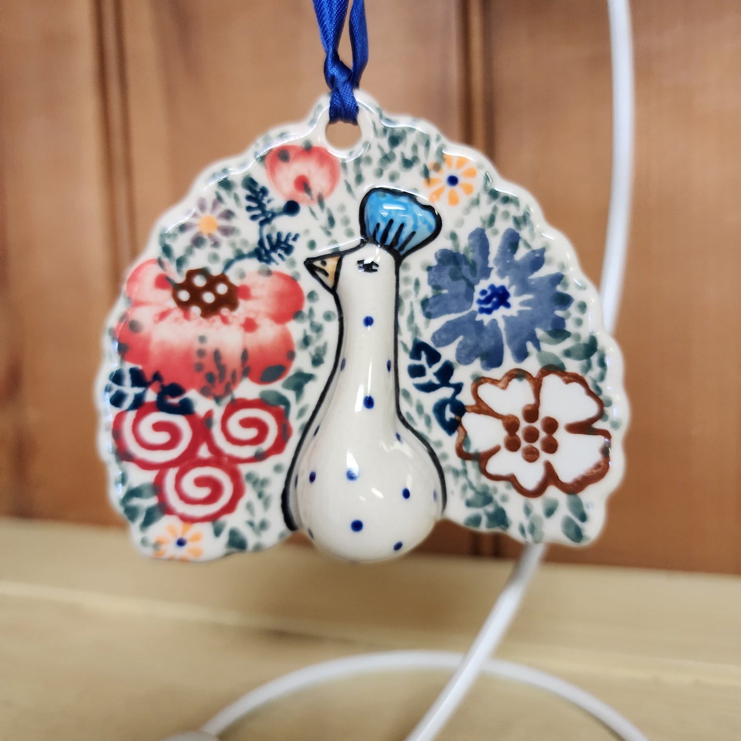 Ornament  Peacock ~ Sweet Pea EO38