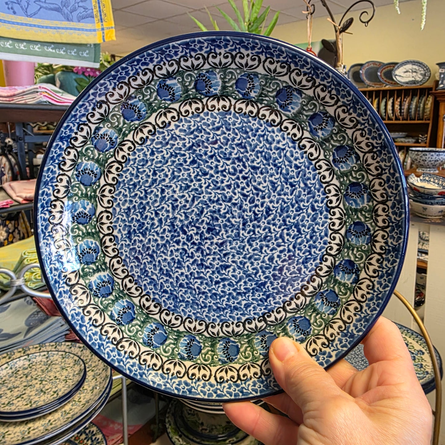 Plate   7.75"   Dessert  1513X ~ Peacock Feather