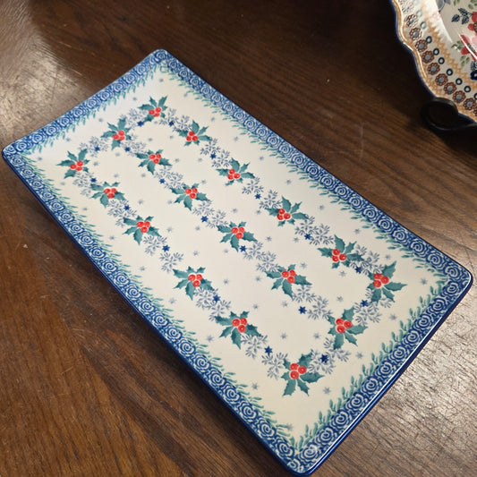 Rectangular Tray   11.8x6.5"    2973X ~ Winter Holly