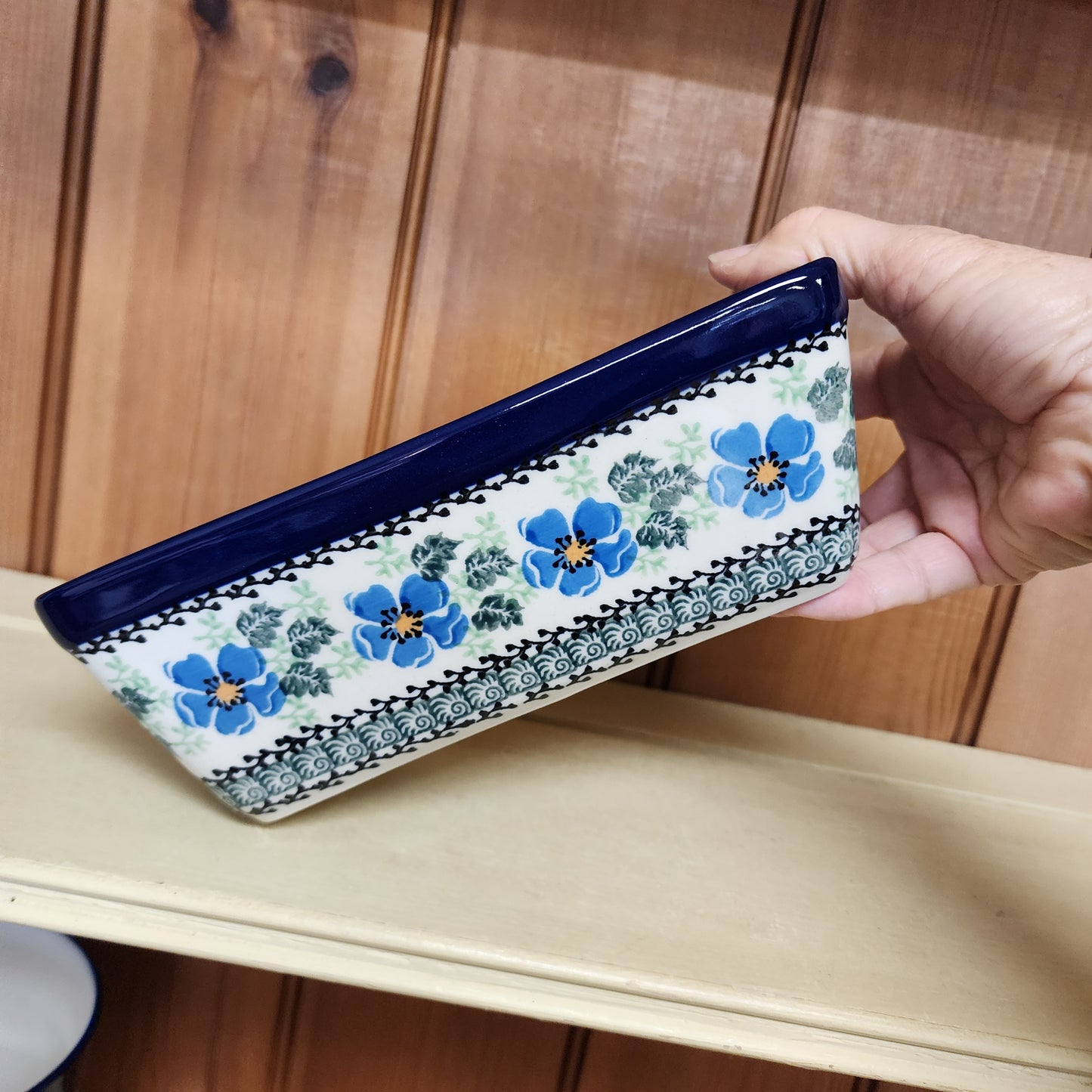 Baker ~ Loaf Pan ~ 7.75"w X 8"L 1915X ~ Morning Glory