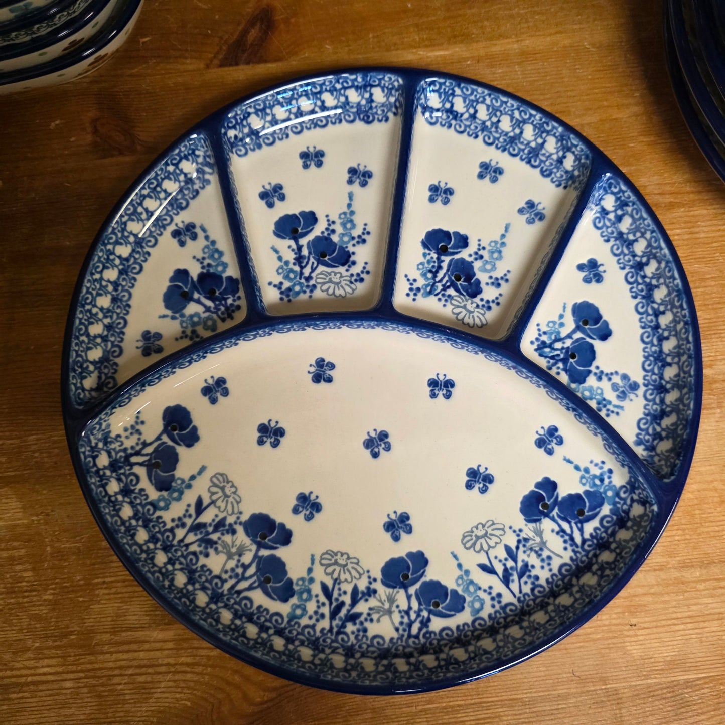 Dish   Divided   10"   2902X ~ Evening Poppy