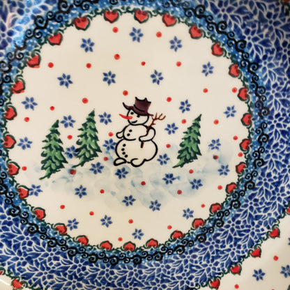 Round Baker w/handles - 9" C39-U4661  Snowman T Liana