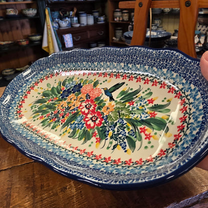 Tray   Scalloped Oval   6.25" x 12.5"   U3356 ~ U4