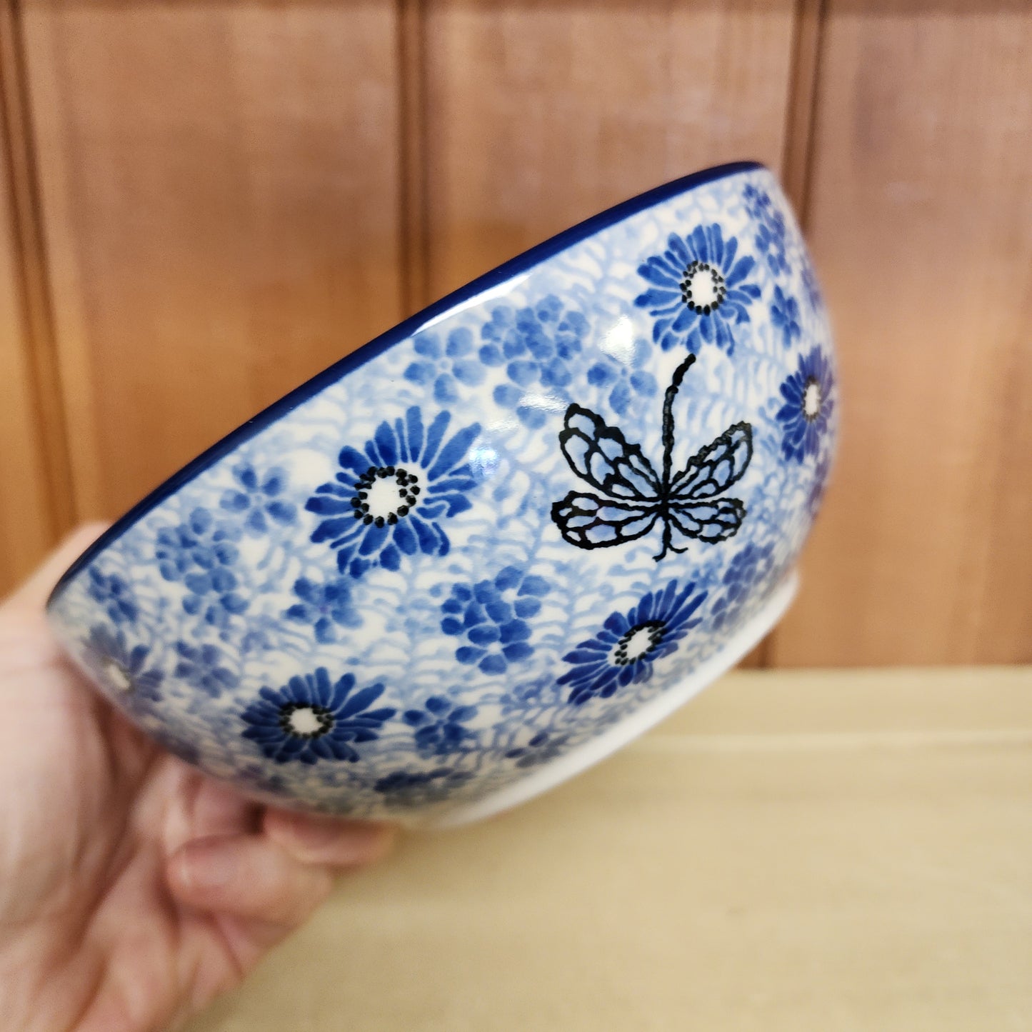 Bowl ~ Soup/Salad ~ 6.25" / C-38 2999X ~ Blue Dragonfly  Farmer Bowl