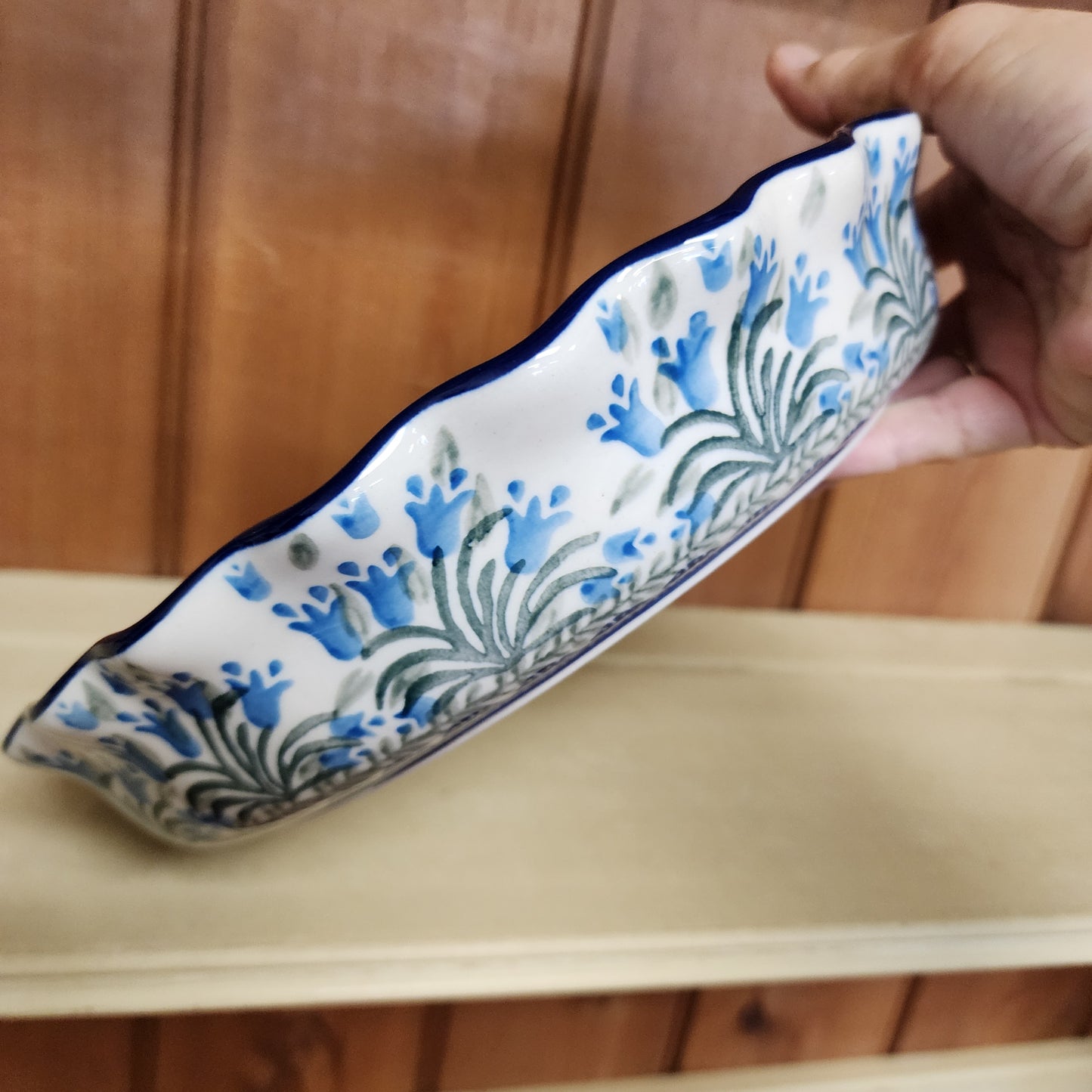 Pie Plate ~ Fluted ~ 10" 1432X ~ Blue Bells