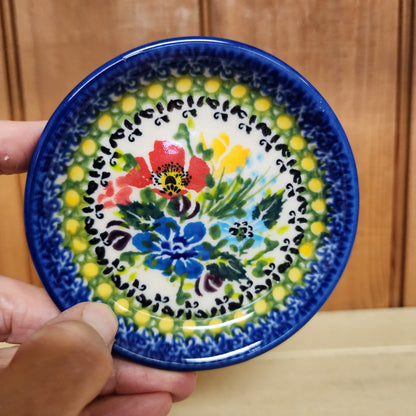 Coaster 4" ~ lip ~ Red / blue