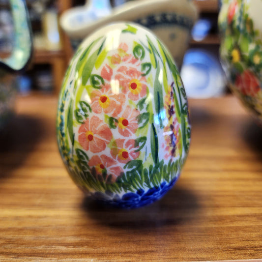 Egg 3" ~ Hollyhock pink purple